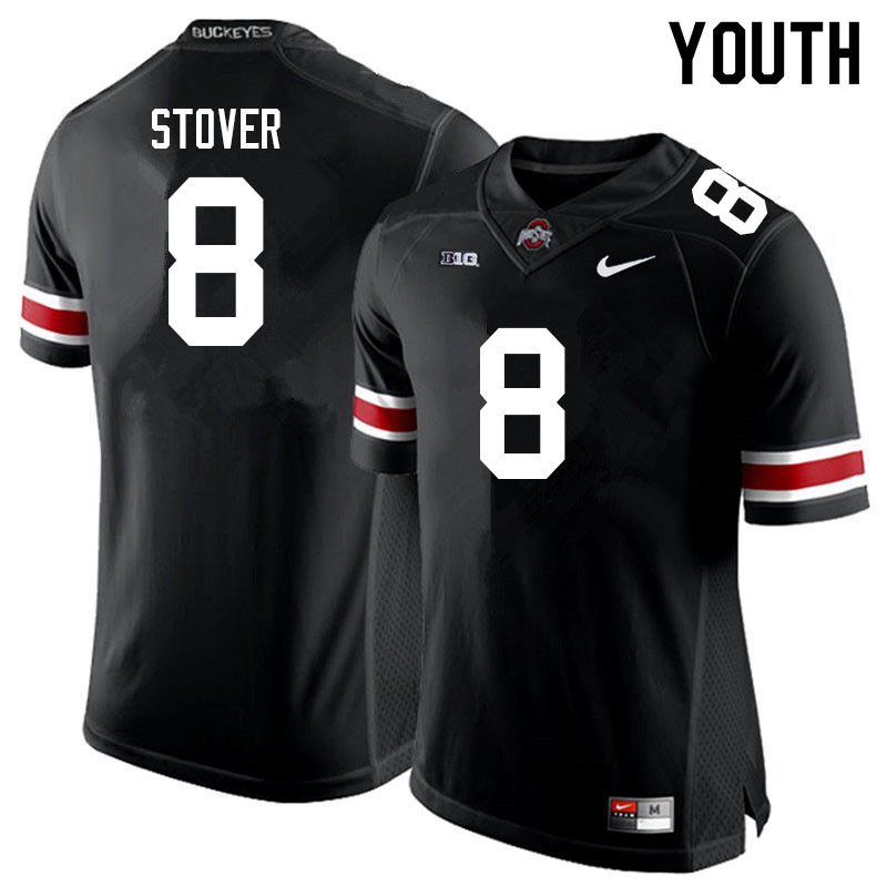 Youth Ohio State Buckeyes #8 Cade Stover Black Authentic College Stitched Football Jersey 23CV040YC